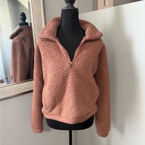 Abercrombie & Fitch Soft A & F Sherpa 1/4 zip fleece small.